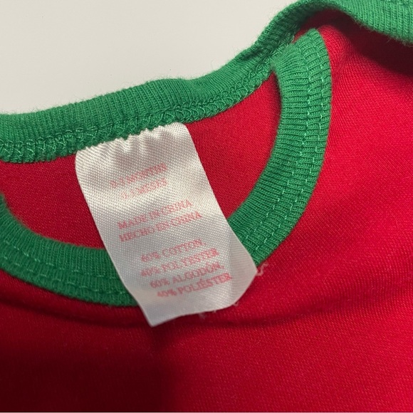 0-3 Month Red and Green My Very First Christmas Onesie Long Sleeve PRELOVED - Picture 4 of 6